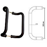 Ручка дверна офісна П-подібна скоба 300 мм чорна, фото 3