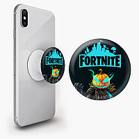 Попсокет (Popsockets) держатель для смартфона Фортнайт скин Пылающий Джек (Fortnite skin Hollowhead)