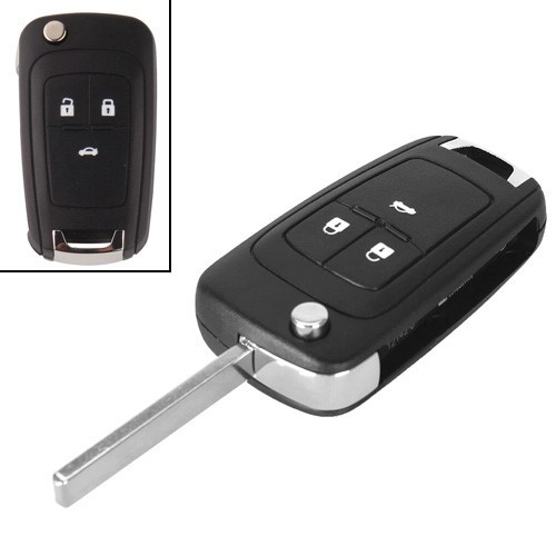 Викидний ключ, корпус під чіп, 3кн, Chevrolet