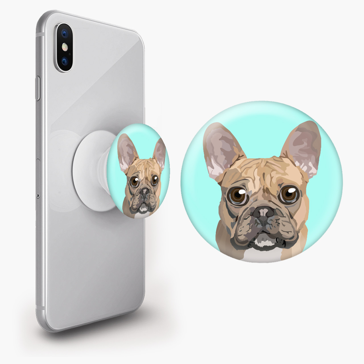 Тримач для смартфона попсокет (Popsockets)  Французький бульдог