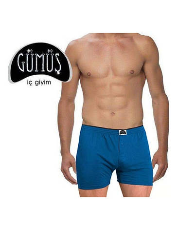 Труси чоловічий однотонні Boxer Sport Gumus 4020 Синій, M, фото 2