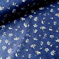 Ситець з ромашками на синьому, ш. 95 см