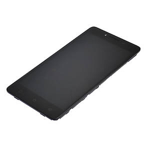 Дисплей (lcd екран) для Lenovo A6000/A6010 з чорним тачскрином та корпусною рамкою, фото 2