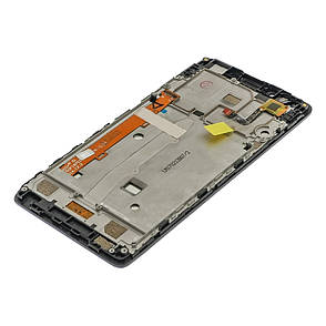 Дисплей (lcd екран) для Lenovo A6000/A6010 з чорним тачскрином та корпусною рамкою, фото 2