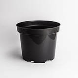 Горщик 4 л / Ø 21 см для квітів та розсади * технічний горщик для рослин * ємкість для розсади * чорний, фото 3