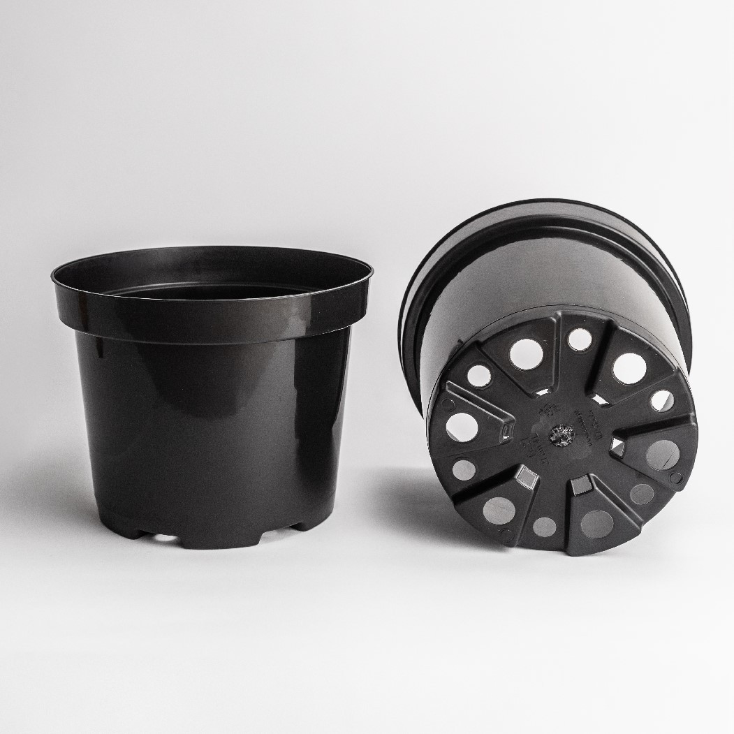Горщик 4 л / Ø 21 см для квітів та розсади * технічний горщик для рослин * ємкість для розсади * чорний, фото 1