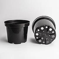 Горщик 4 л / Ø 21 см для квітів та розсади * технічний горщик для рослин * ємкість для розсади * чорний