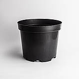 Горщик 5 л / Ø 23 см для квітів та розсади * технічний горщик для рослин * ємкість для розсади * чорний 23см Ø 5л, фото 3