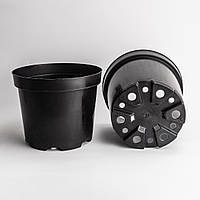 Горщик 5 л / Ø 23 см для квітів та розсади * технічний горщик для рослин * ємкість для розсади * чорний 23см Ø 5л