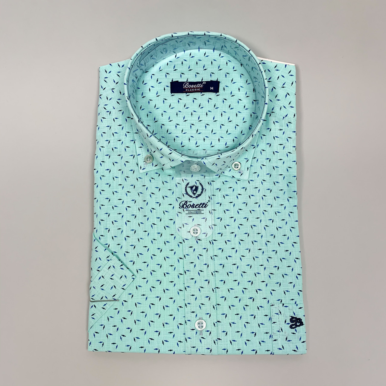 Сорочка чоловіча з коротким рукавом M-XXL М'ята 203, М'ята, M
