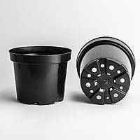 Горщик 3 л / Ø 19 см для квітів та розсади * технічний горщик для рослин * ємкість для розсади * чорний