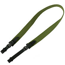 Ремінь двоточковий "брезентовий" (стрічка ЛРТ, чорна шкіра) 12253