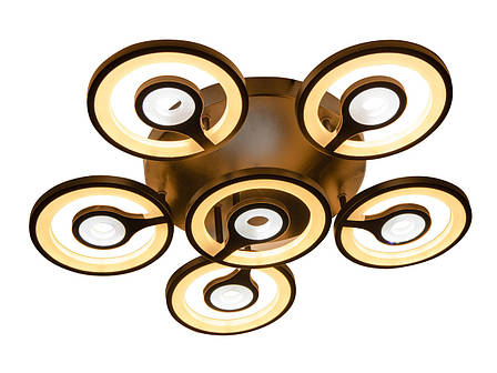 Стельова LED люстра, світлодіодний світильник Sunlight чорний 1501 (630), фото 3