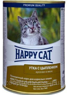 Happy Cat (Хепі Кет) з качкою і курчам консерва, 400 г