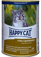 Влажный корм для котов Happy Cat (Хеппи Кет) с уткой и цыпленком консерва, 400 г