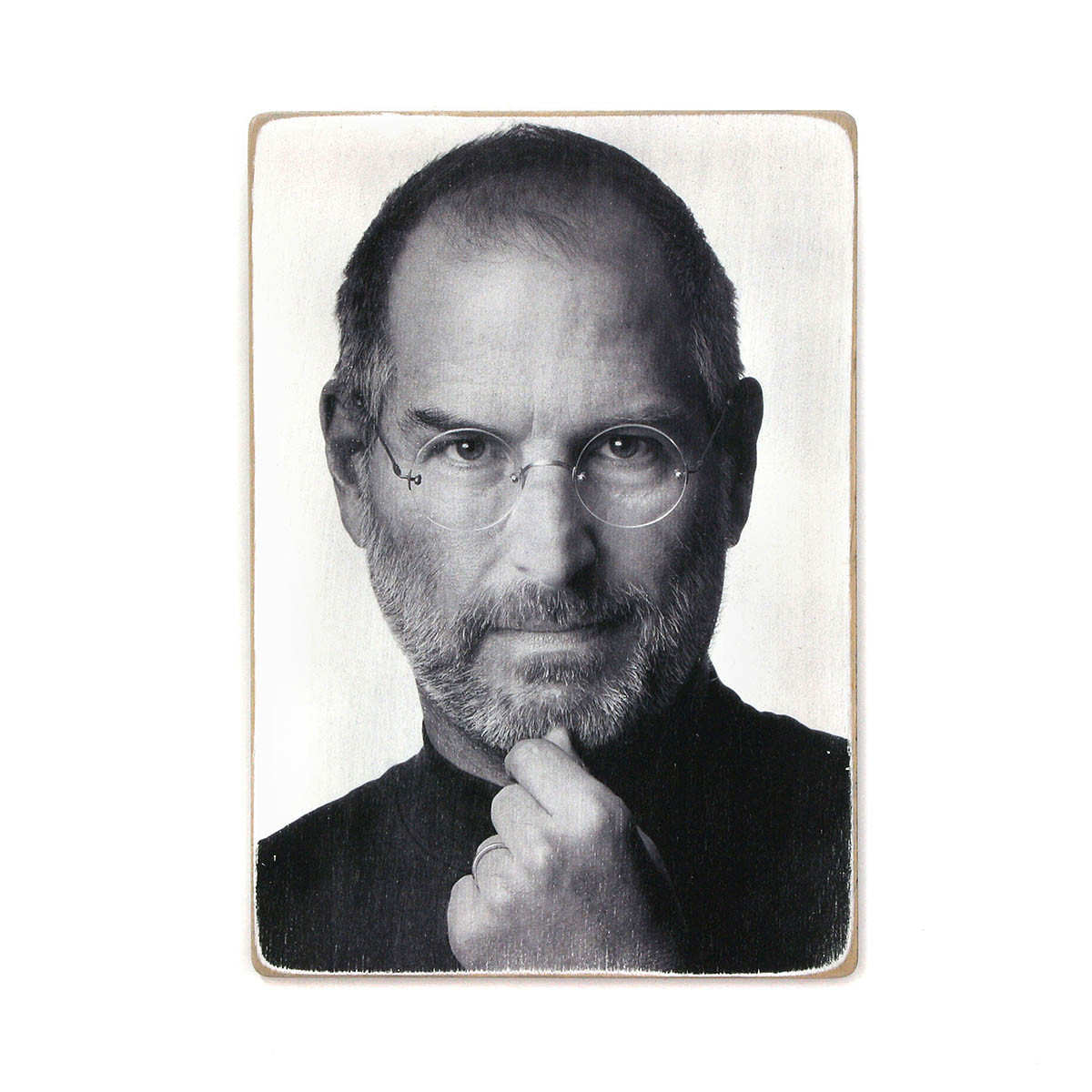 Дерев'яний постер "Steve Jobs. Стів Джобс. Чорно-білий портрет"