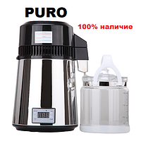Дистилятор PURO (1 л/ч, цифровий, н/ж корпус, скляна судина)