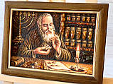 " Еврей з монетами " картина з бурштину 20*30 см, фото 2
