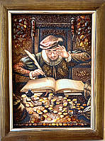 " Єврей з монетами " картина з бурштину