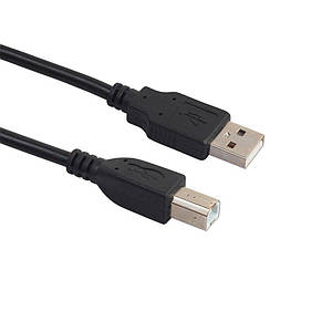 Кабель USB 2.0 Type A - Type B (AM-BM) 1.5м TRY Wire чорний