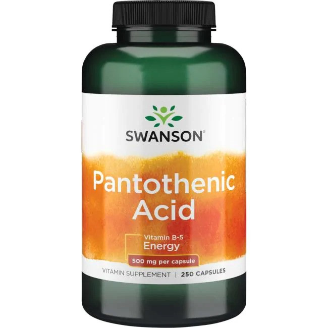 Вітамін В5 пантотенова кислота Swanson Pantothenic Acid (Vitamin B-5) 500мг 250капс