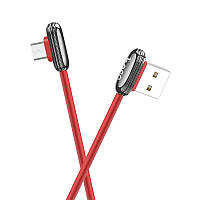 HOCO U60 USB AM - Micro 1,2m Metal Red