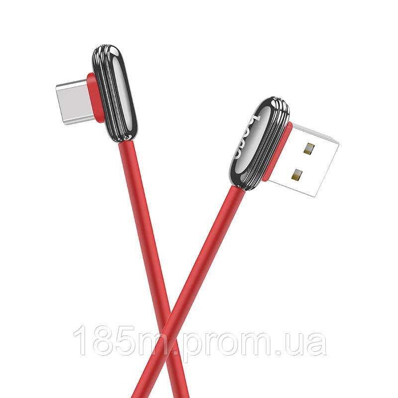 HOCO U60 Soul Secret USB AM - Type C 1,2m Metal Red