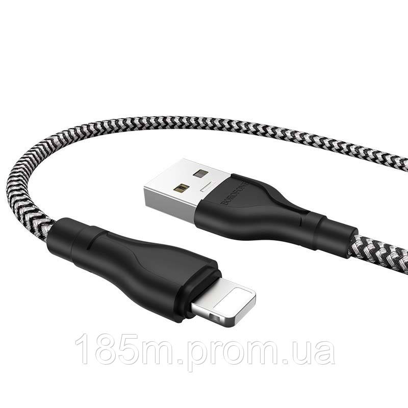 BOROFONE BX39 Beneficial USB AM - iPhone 2,4A 1m black&white