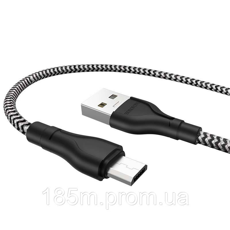 BOROFONE BX39 Beneficial USB AM - Micro 2,4A 1m black&white
