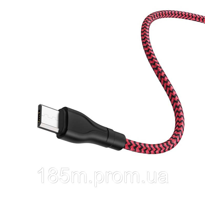 BOROFONE BX39 Beneficial USB AM - Micro 2,4A 1m black&red