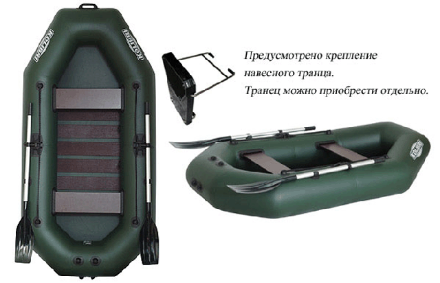 Човен надувний Kolibri (Колібрі) К-260Т + слань-килимок