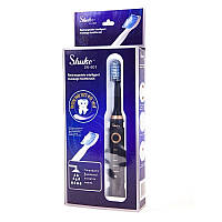 Электрическая зубная щетка ультразвуковая электрощетка пять режимов 4 насадки от USB Черная Shuke SK-601