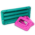 Степ-платформа FI-1576 (пластик, р-р 72Lx36,5Wx10-15H, бірюзовий-малиновий), фото 3