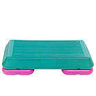 Степ-платформа FI-1576 (пластик, р-р 72Lx36,5Wx10-15H, бірюзовий-малиновий), фото 5