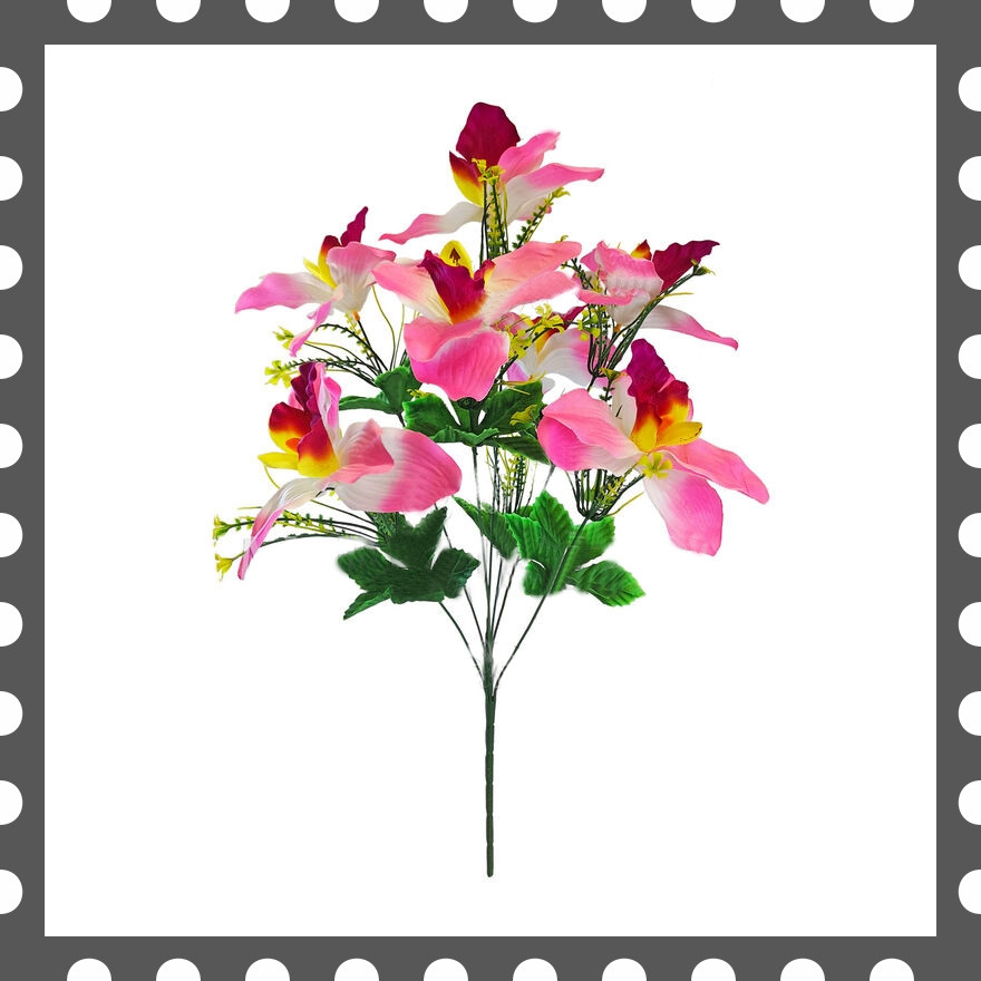 Штучні квіти Букет Орхідеї, 7 голів, 620 мм, фото 1