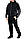 Чорний трикотажний спортивний костюм чоловічий, фото 2