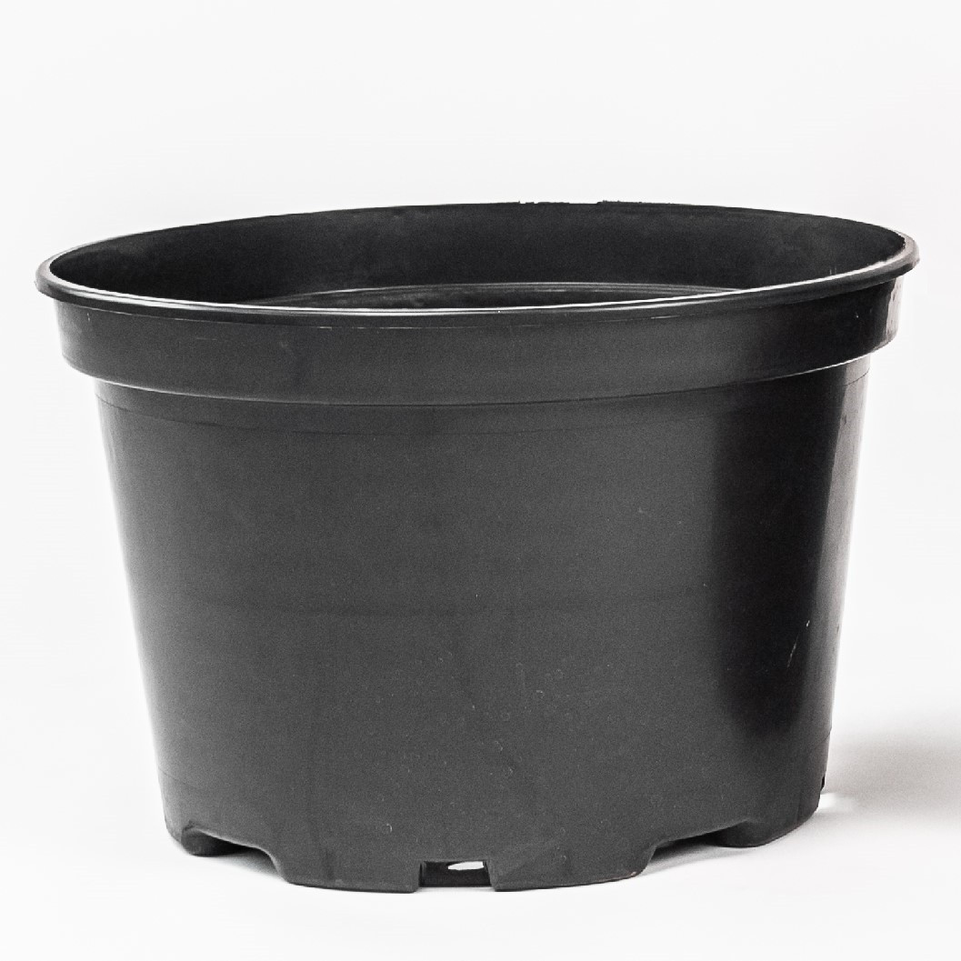 Горщик великий 100 л / Ø 60 см для квітів та розсади * технічний пластиковий круглий горщик для рослин * чорний, фото 1