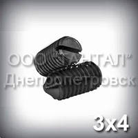 Гвинт М3х4 ГОСТ 1476-93 (DIN 553, ISO 7434) — гужон установлювальний із гострим кінцем