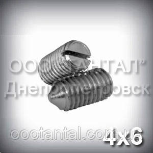 Гвинт М4х6 ГОСТ 1476-93 (DIN 553, ISO 7434) — гужон установлювальний із гострим кінцем оцинкований, фото 1