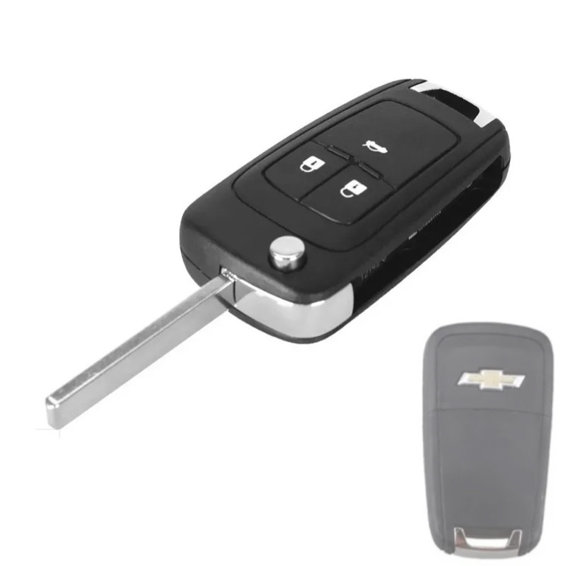 Викидний ключ, корпус під чіп, 3кн, Chevrolet, фото 1