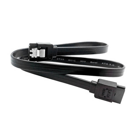 Кабель шлейф SATA - SATA прямий, для DVD HDD SSD, до 6Гбіт/с, 40см, фото 1