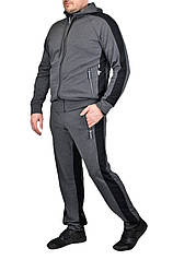 Трикотажний спортивний костюм чоловічий колір антрацит