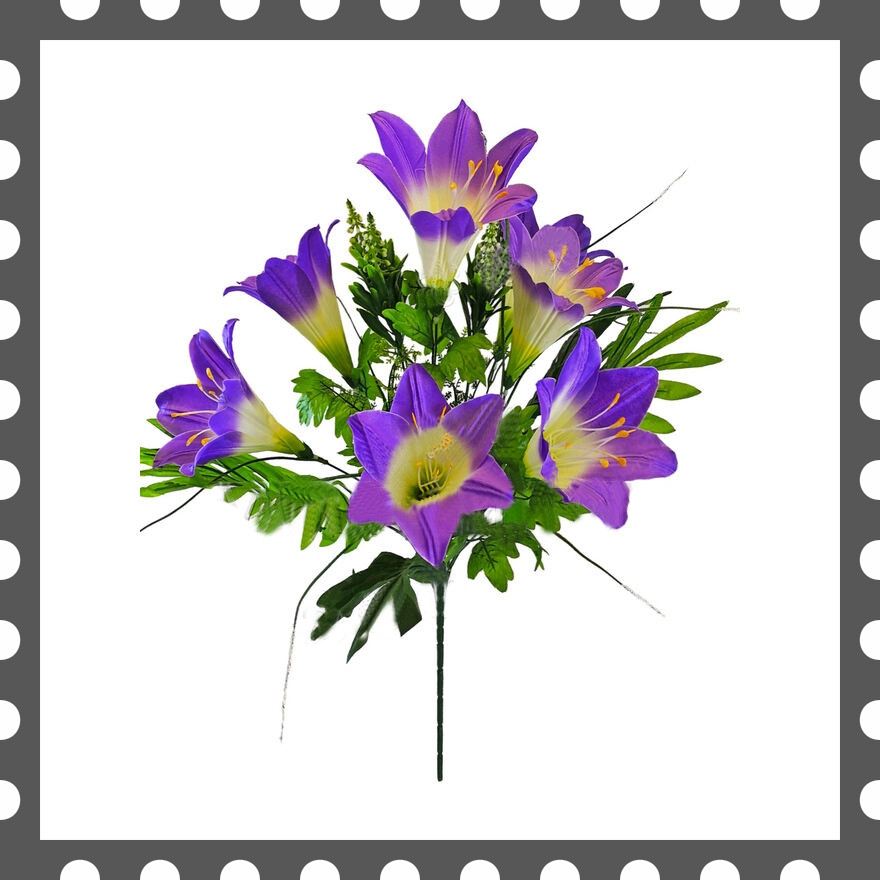 Штучні квіти Букет Лілії, 11 гілок, 600 мм кольори мікс, фото 1