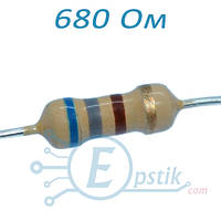 Резистор 680 Ом ±5% 0.25Вт выводной