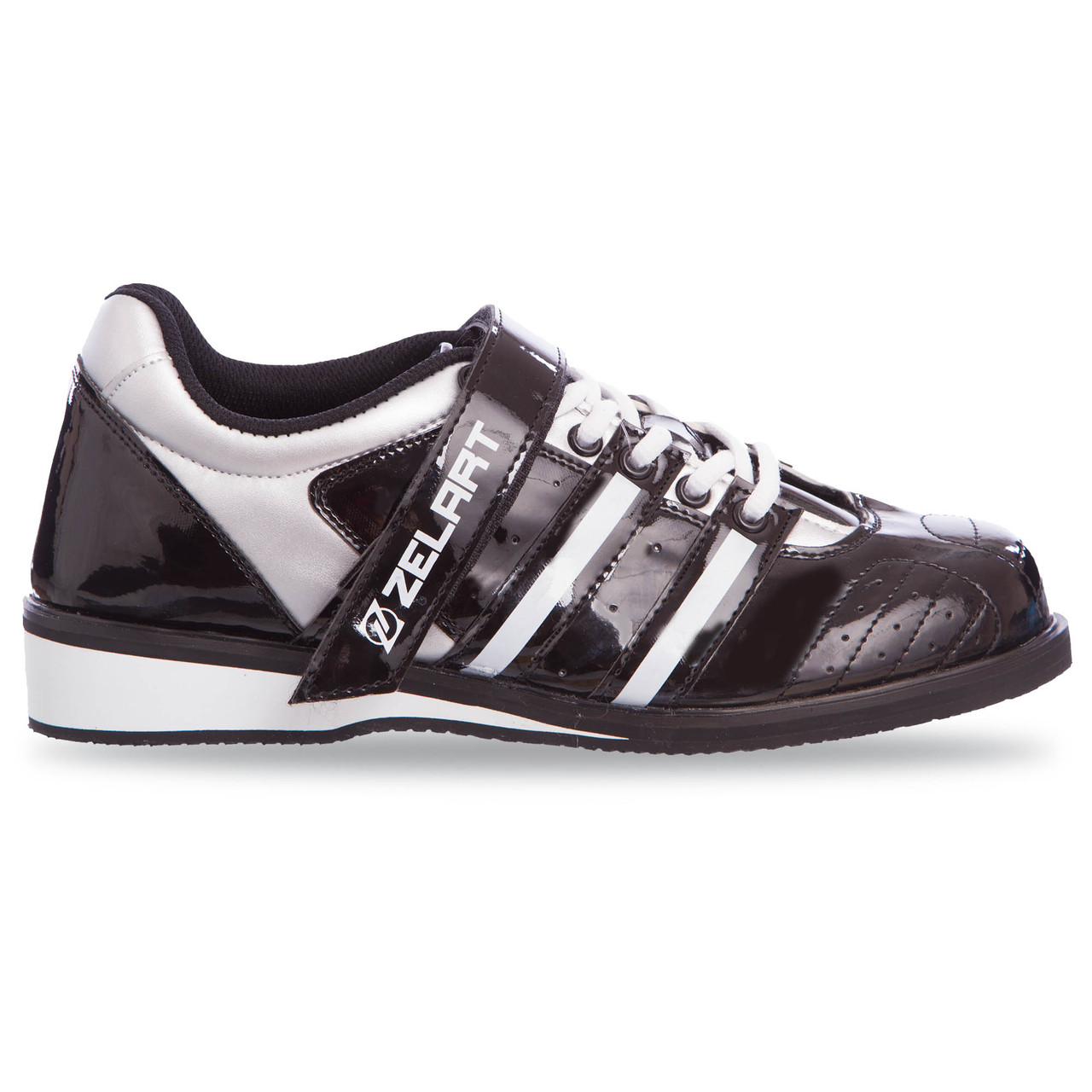 Штангетки взуття для важкої атлетики PU чорно-білі OB-1265 39 (25,5 см)