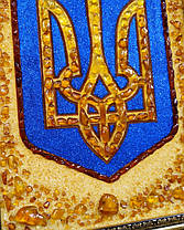 Тризуб Герб України з бурштину в подарунок керівнику, фото 3