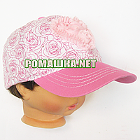 Детская 46 9-12 месяцев 100% хлопок натуральная хлопковая летняя кепка бейсболка для девочки 3640 Розовый