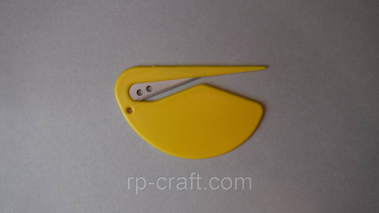 Різак для ниток, жовтий, 47х75 мм, фото 1