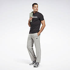 Штани чоловічі спортивні reebok (рибок) Identity open сірі, фото 4