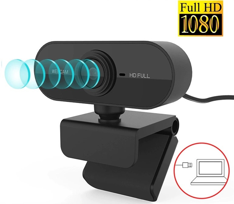 Веб-камера USB з роздільною здатністю 1080P Full HD | веб камера з вбудованим мікрофоном і ЮСБ роз'ємом | 1080p Webcam